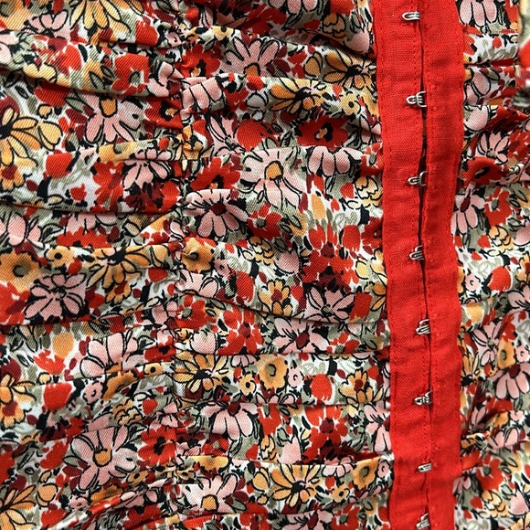 Musette Mini Ruffle Cottage Boho style mini bustier top floral dress size small - Picture 9 of 16